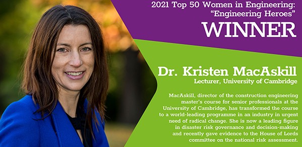 Dr Kristen MacAskill recognised in WE50 awards