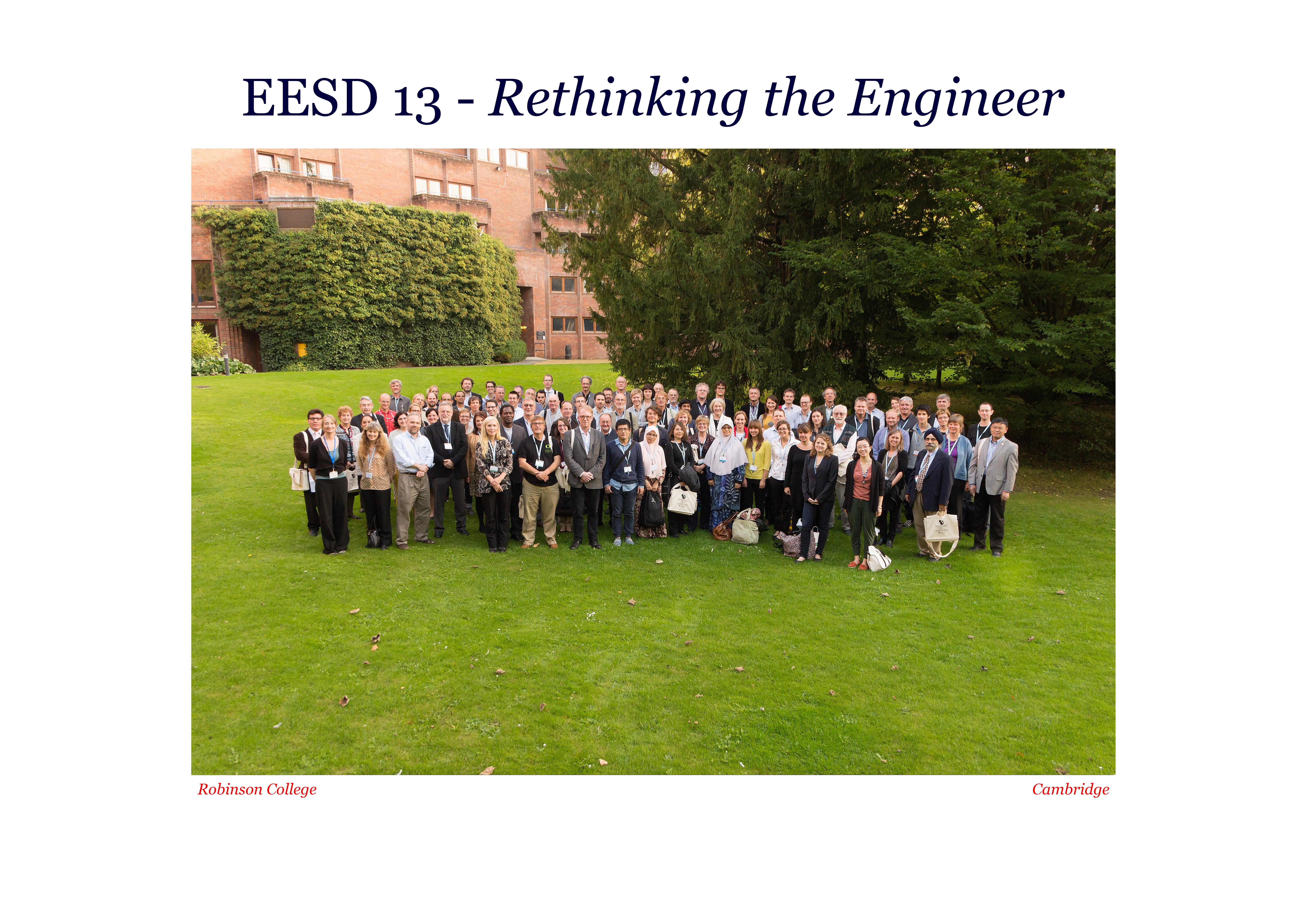 Rethinking the Engineer 6th International Conference in Engineering Education for Sustainable Development (EESD13)
