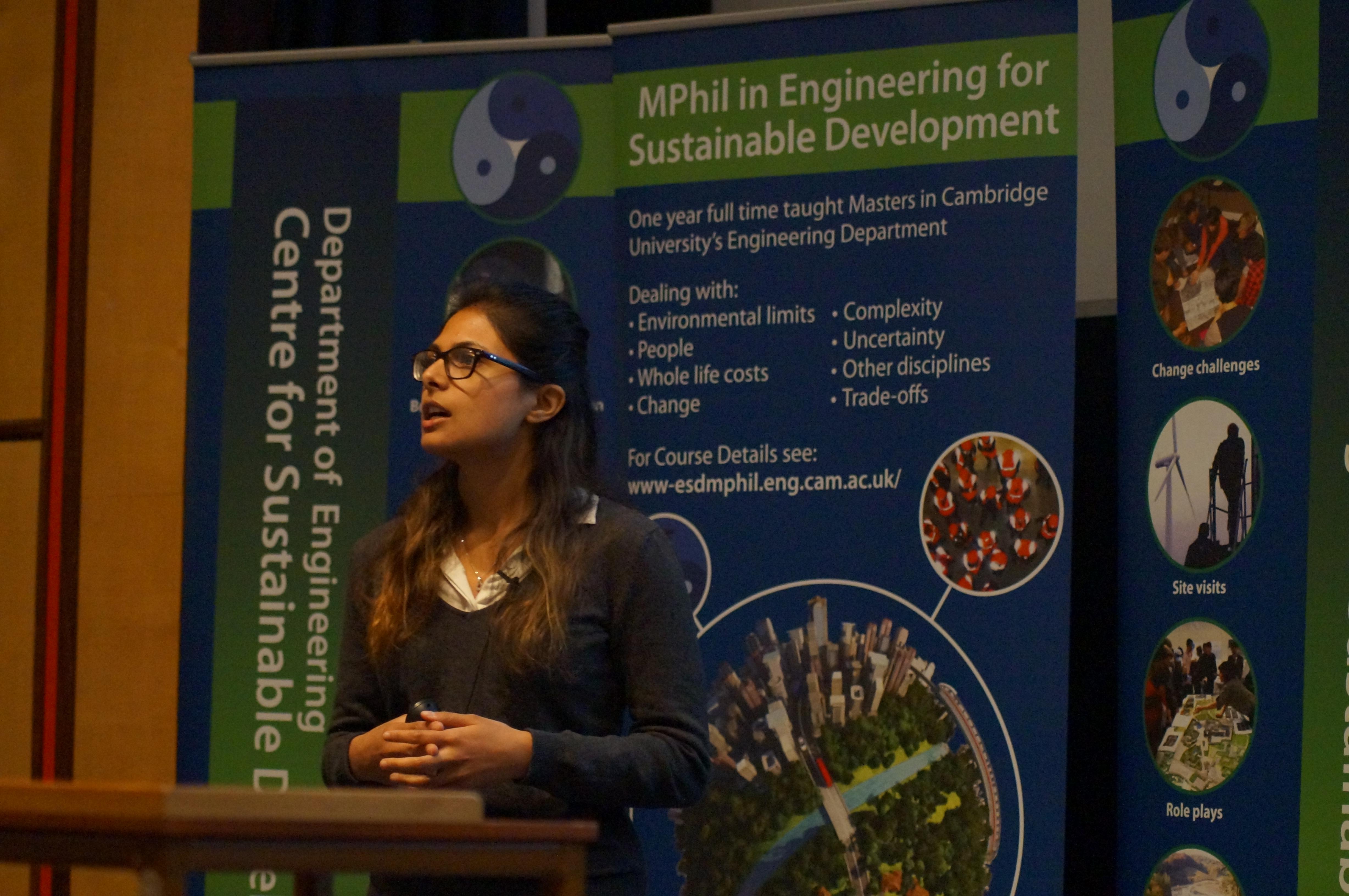 MPhil student Nafisa Bhikhoo wins best presentation prize 2015 